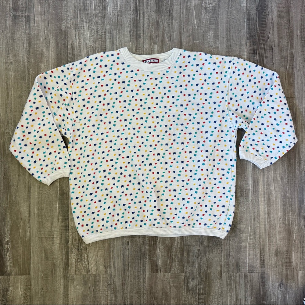 Vintage 90s Color Block Crew Neck Sweater